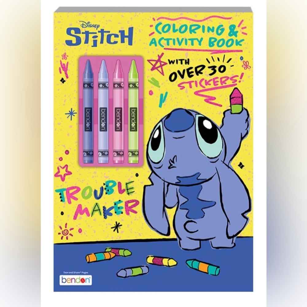 Stitch Coloring & Activity Book with over 30 Stickers